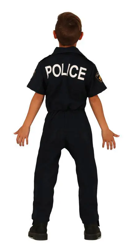 Politi – kostume til drenge, blå, model 83742