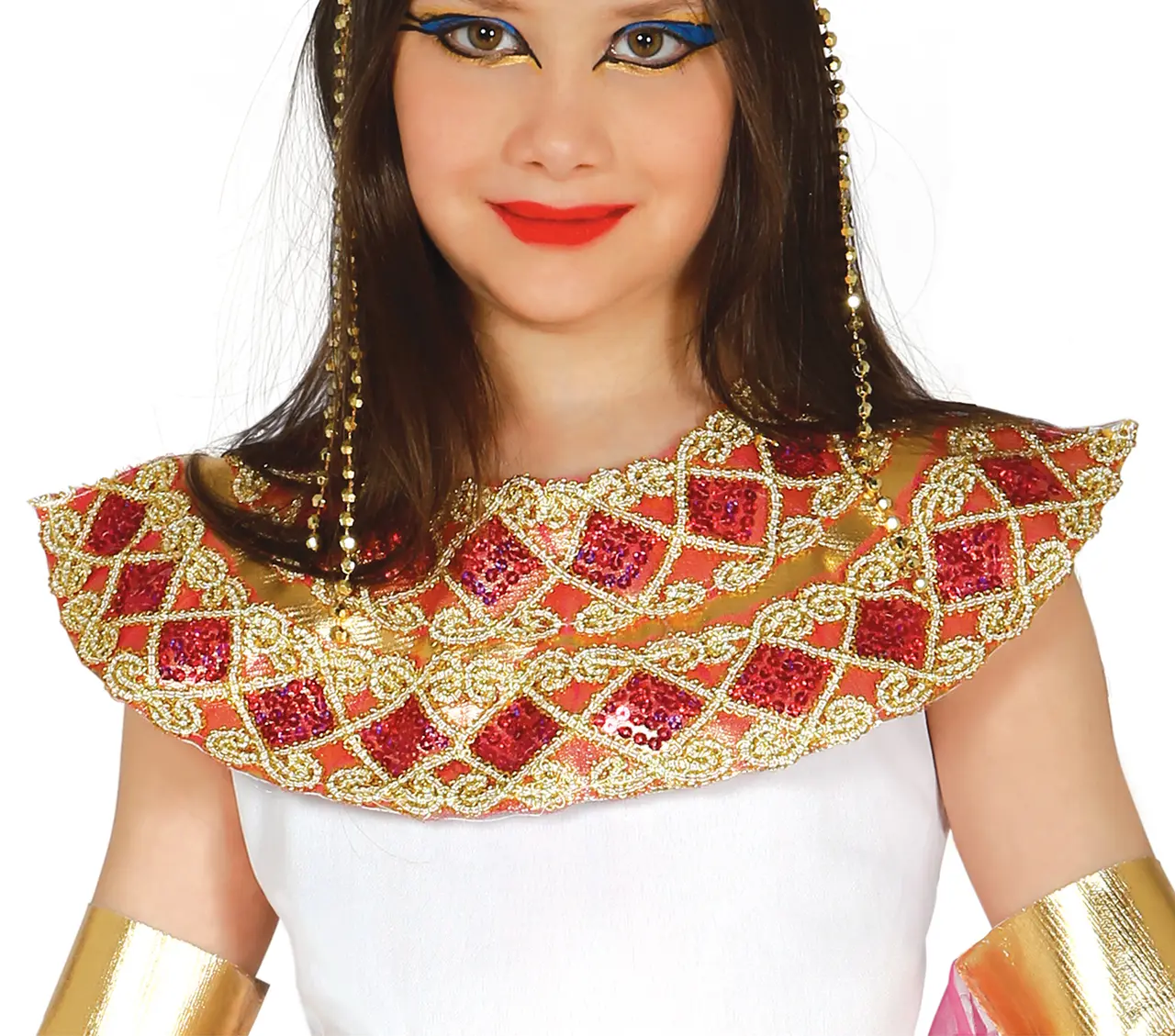 Egyptisk – kostume til piger, hvid og guld, model 83767
