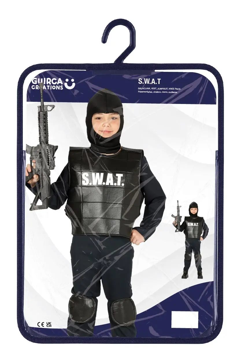 SWAT-politi – kostume til drenge