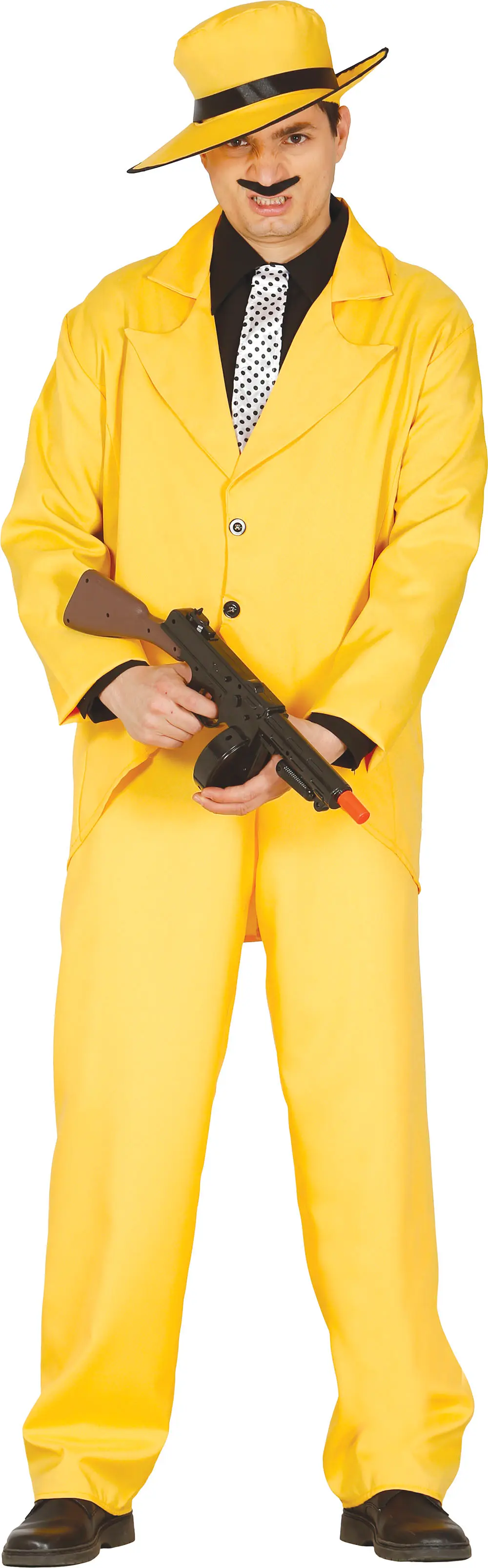Gangster – kostume til herrer, gul