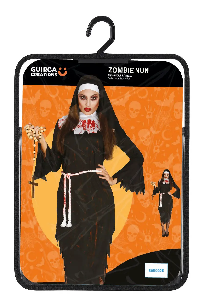 Zombienonne – kostume til damer