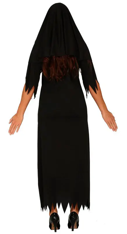 Nonne – kostume til damer, sort og hvid, model 84163