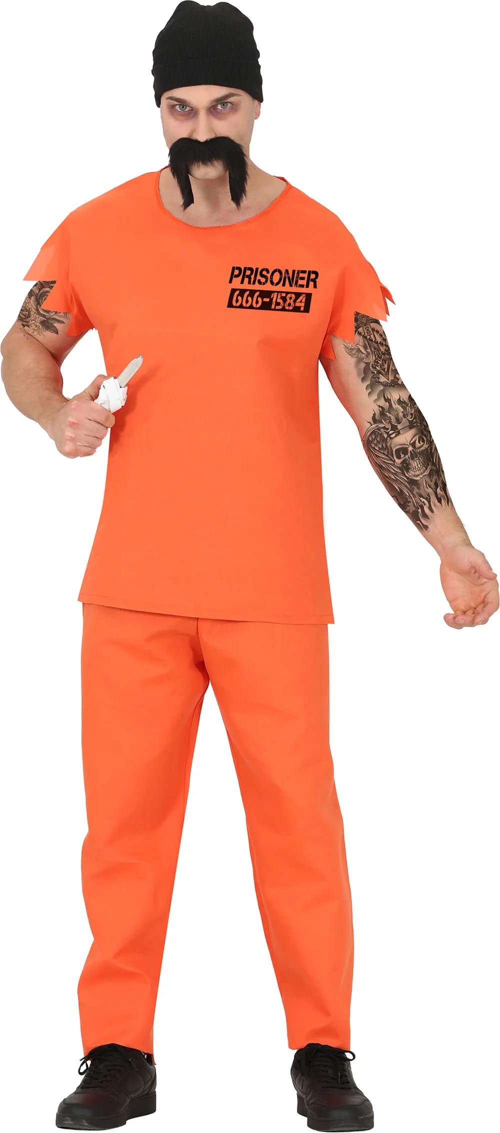 Fange – kostume til herrer, orange, model 84205