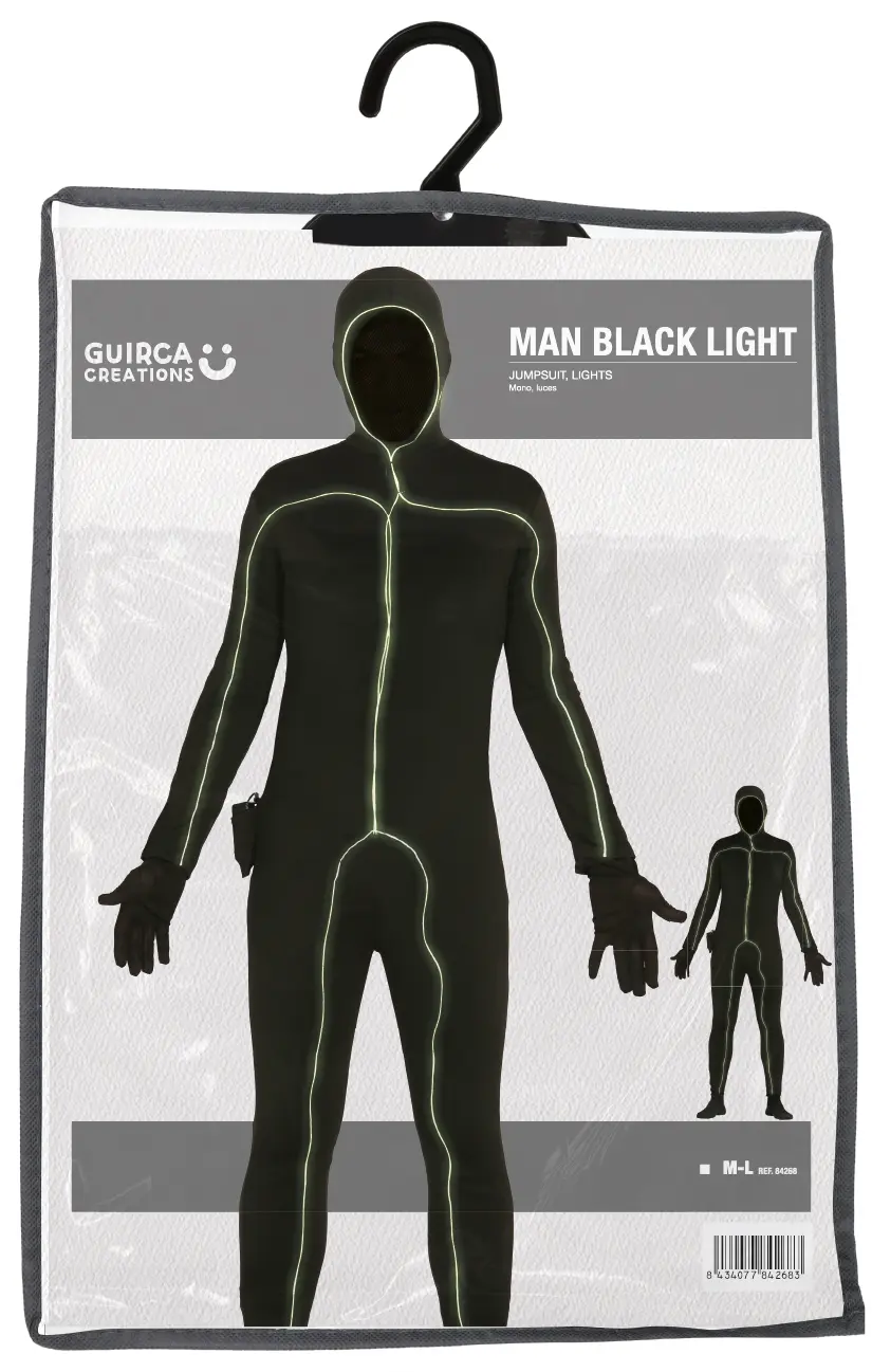 Blacklight-mand – kostume til voksne