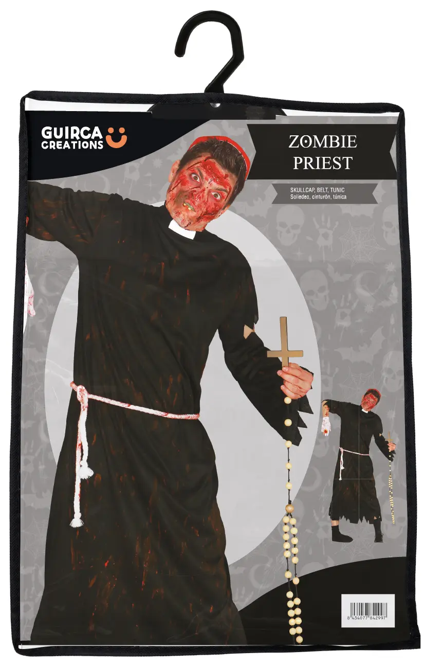 Zombiepræst – kostume til herrer, model 84299