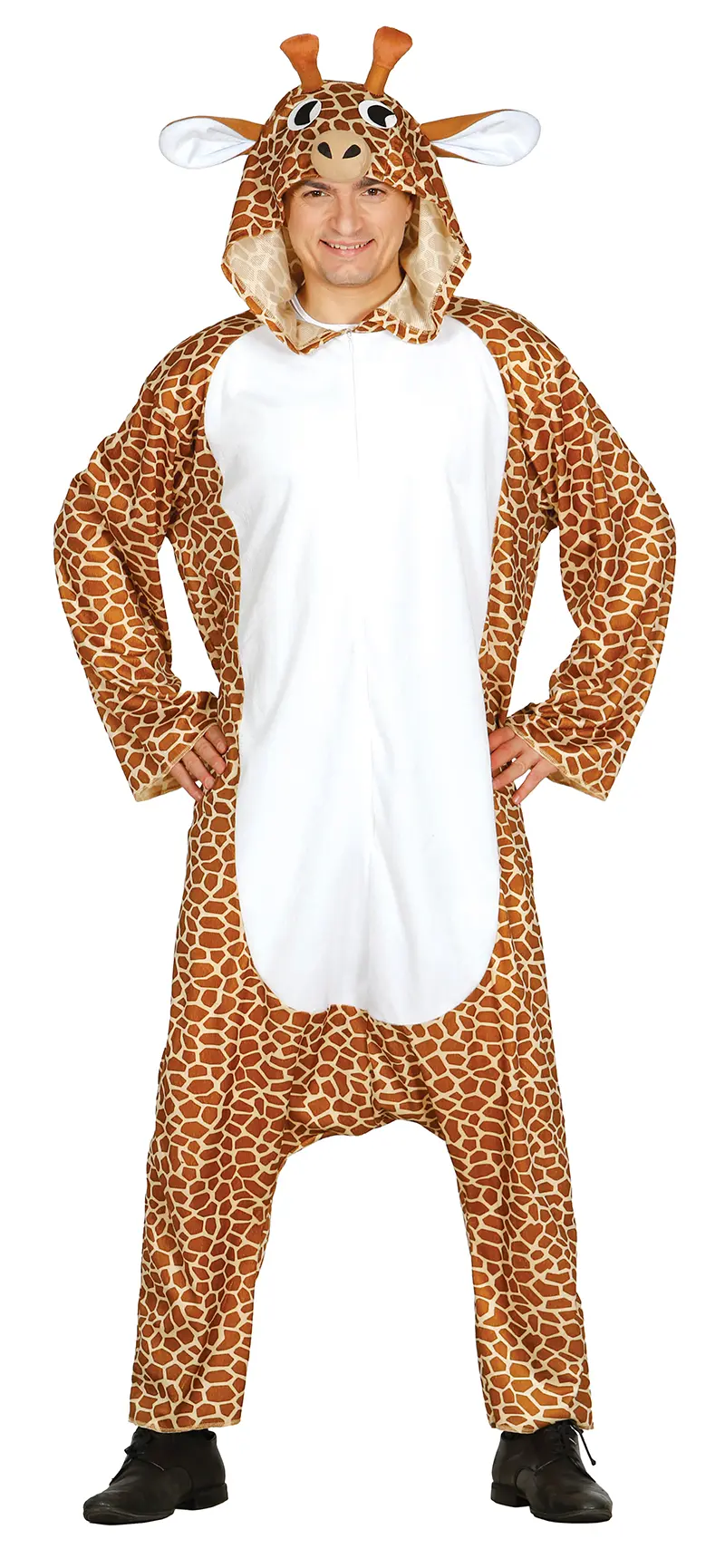 Giraf-kigurumi – kostume til voksne, brun og hvid