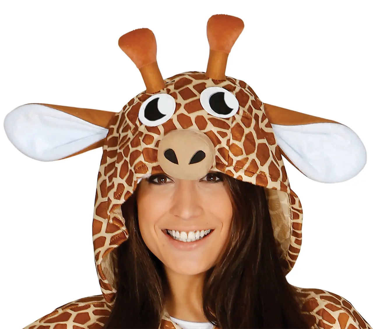 Giraf-kigurumi – kostume til voksne, brun og hvid