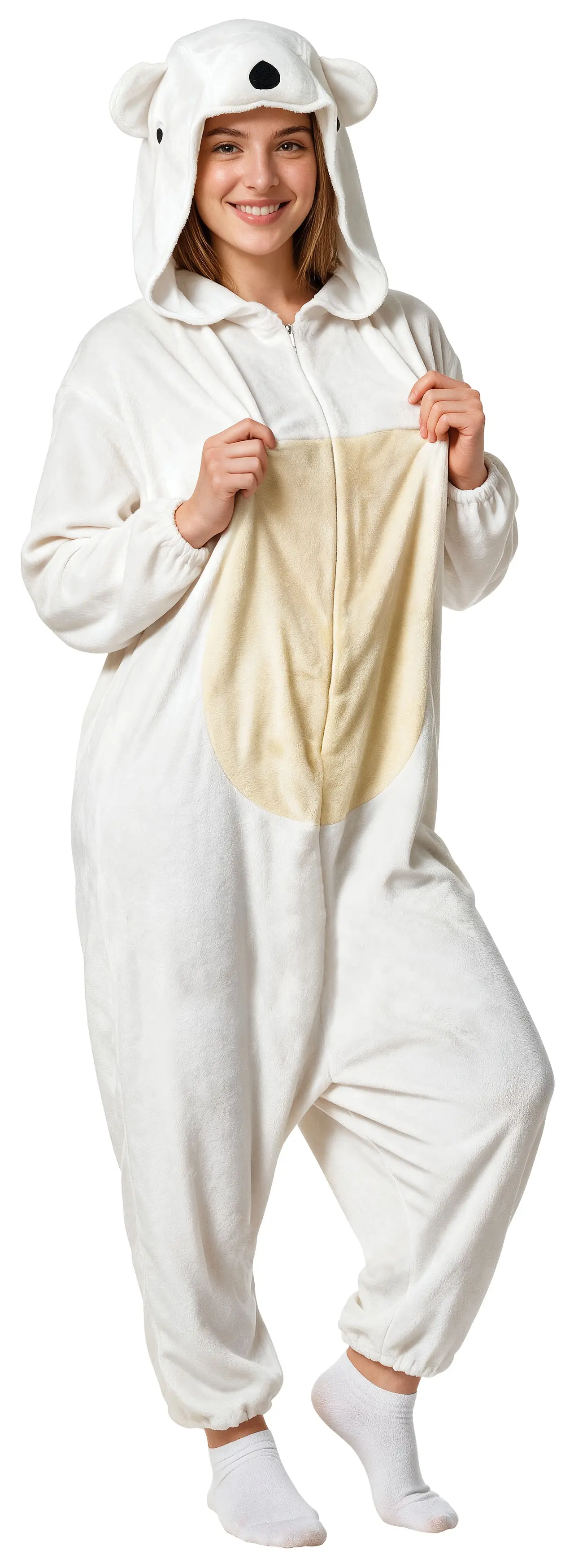 Isbjørn-kigurumi – kostume til voksne