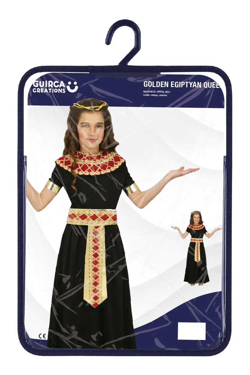 Gylden egyptisk dronning – kostume til piger