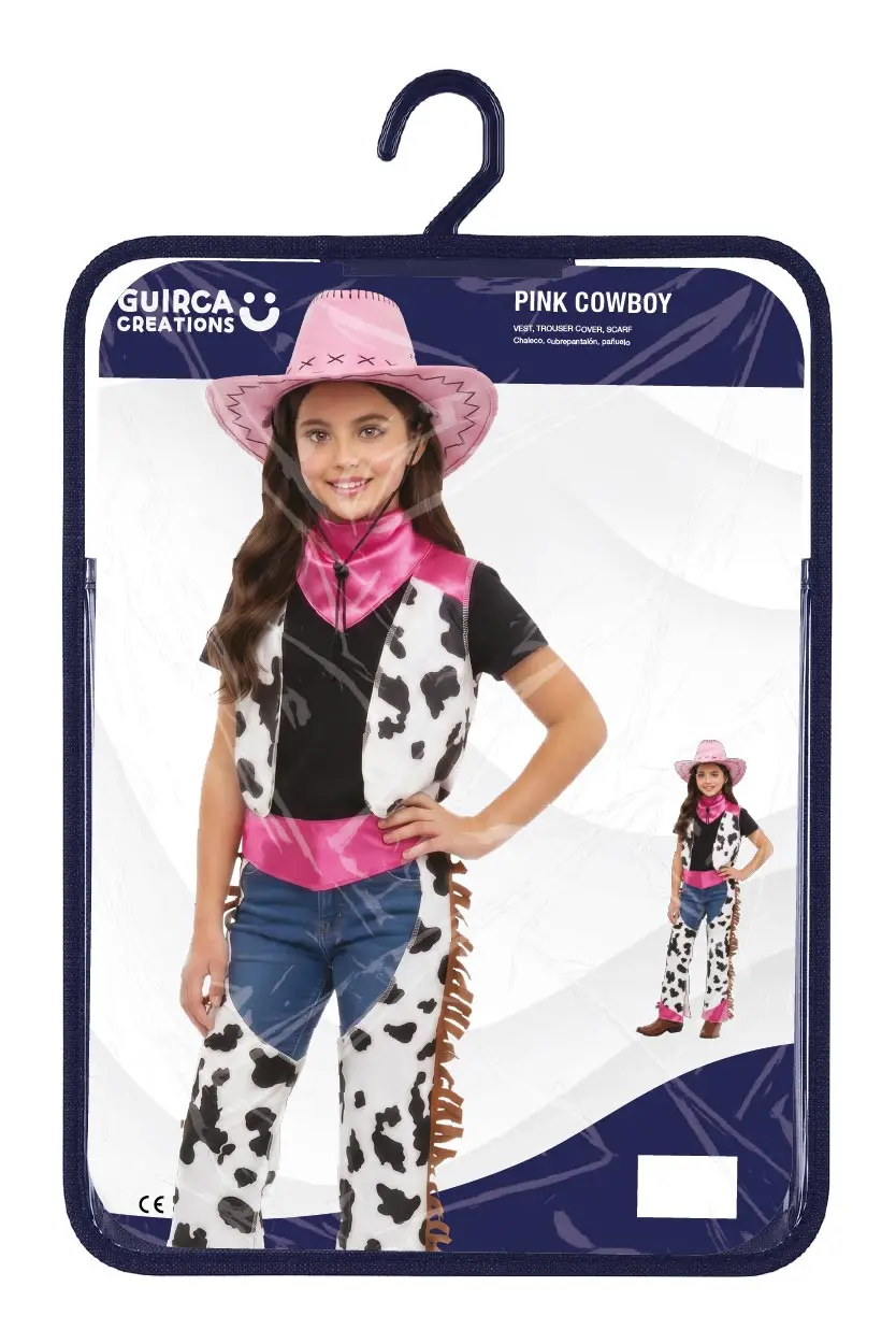 Lyserød cowboy – kostume til piger