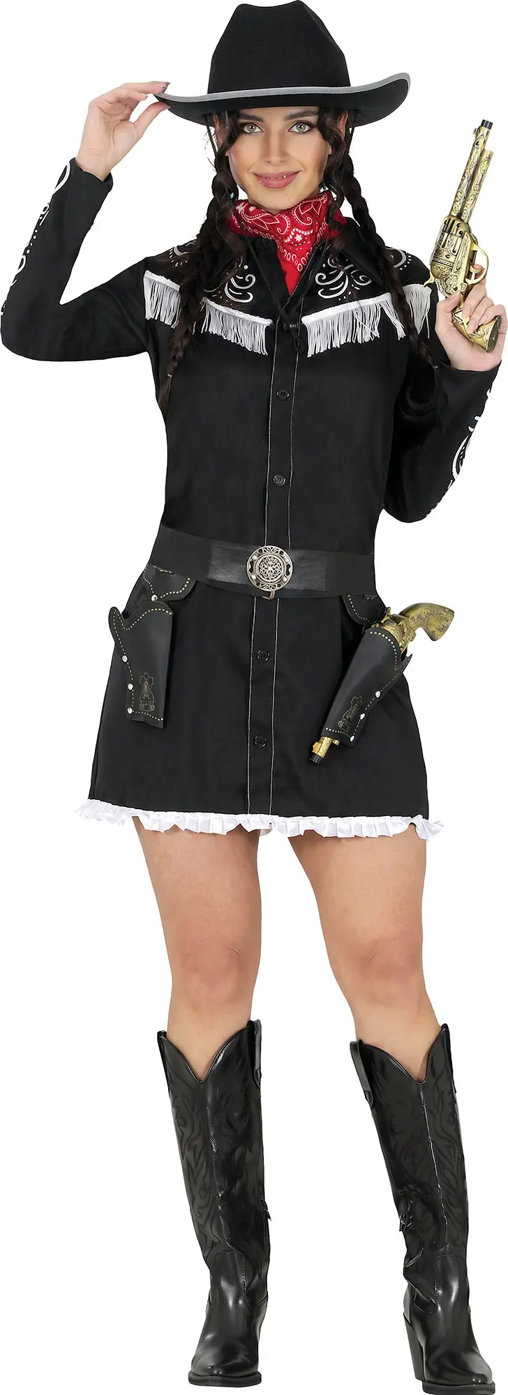 Cowboy i sort – kostume til damer