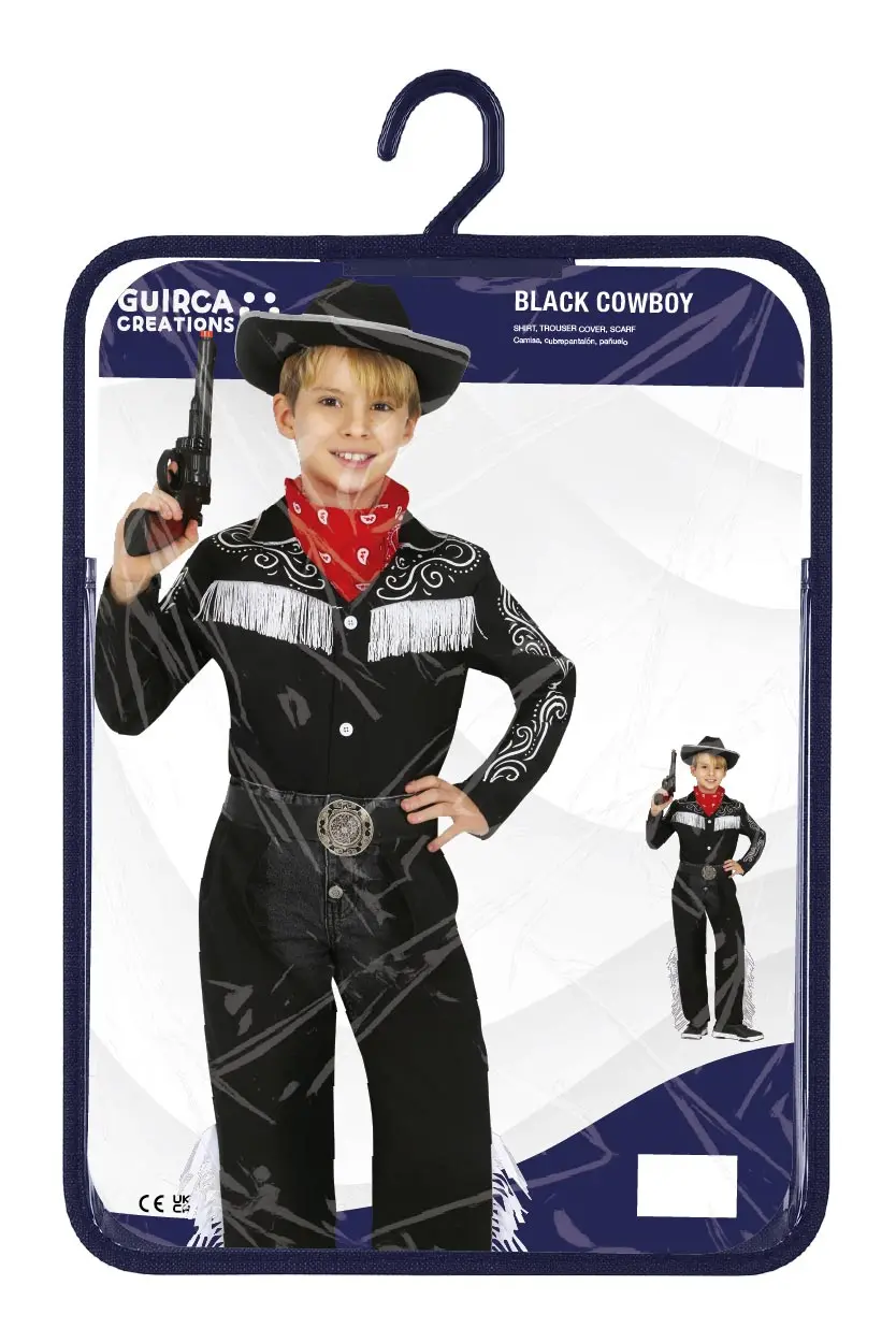 Cowboy i sort – kostume til drenge