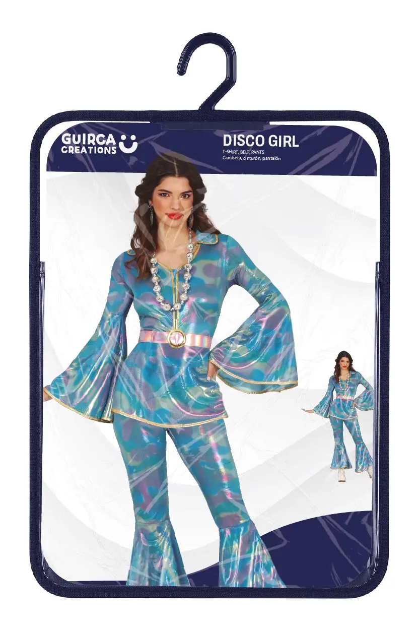 Disco – kostume til damer, flerfarvet, model 86273