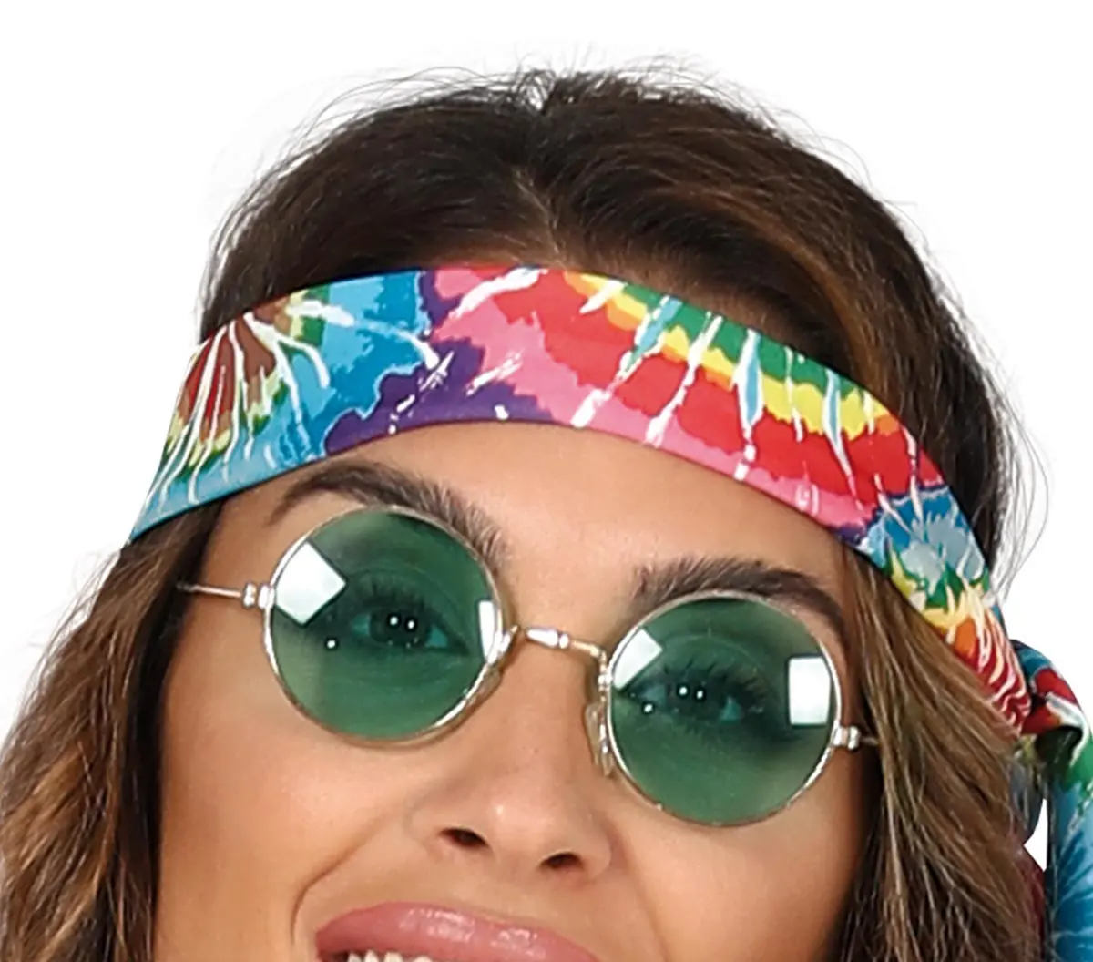 Hippie – kostume til damer, brun og flerfarvet, model 86565
