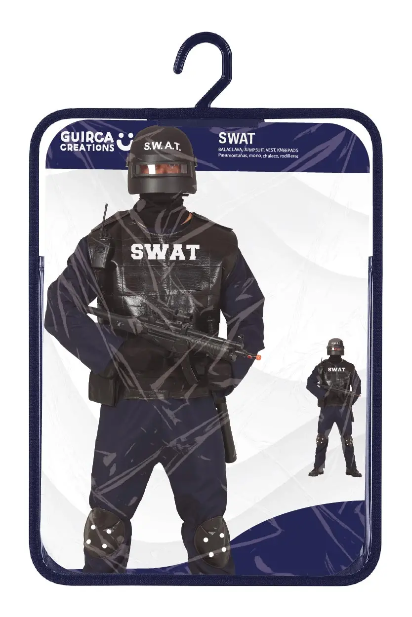 SWAT – kostume til børn og voksne, model 77354