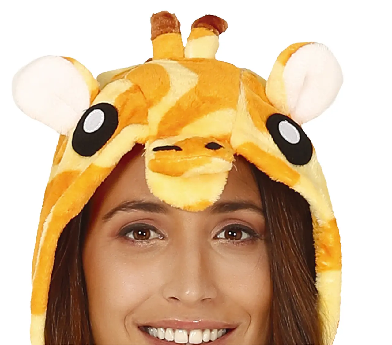 Giraf-kigurumi – kostume til voksne, hvid og gul