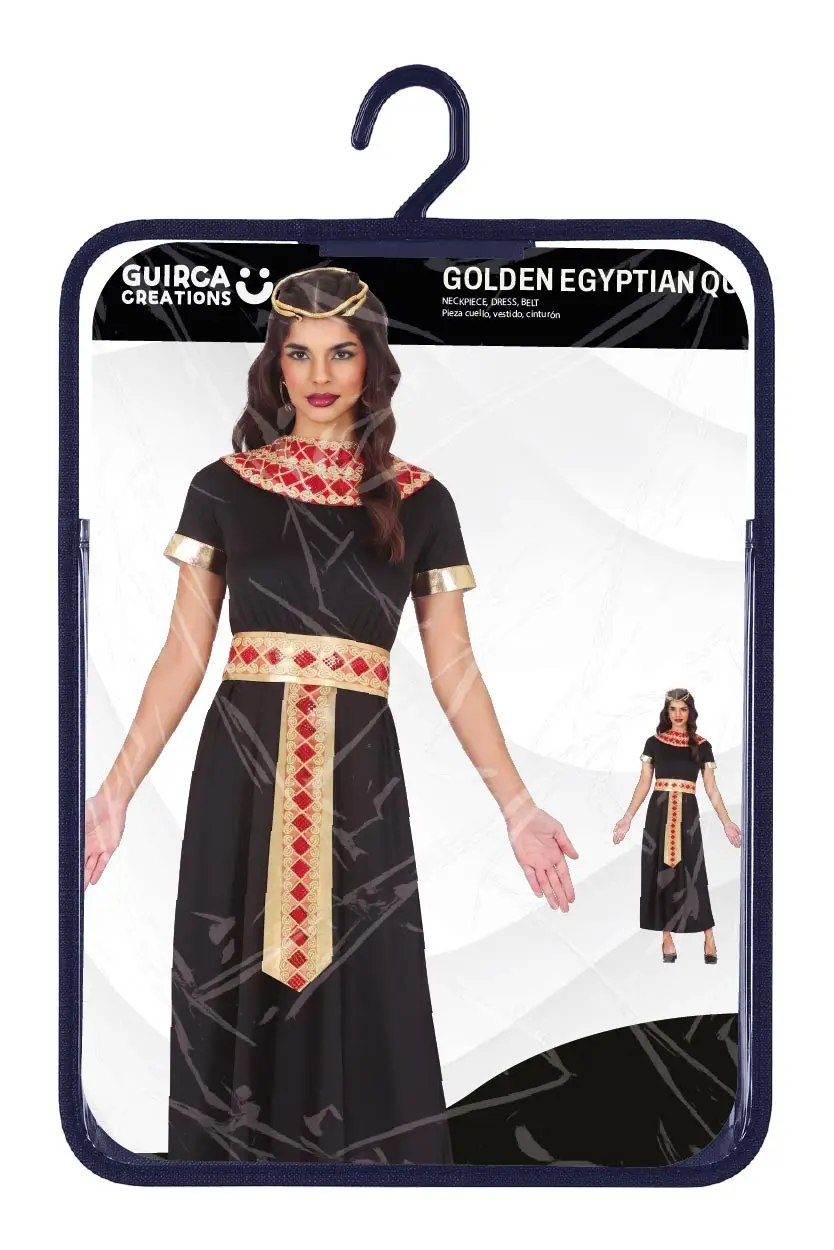 Gylden egyptisk dronning – kostume til damer