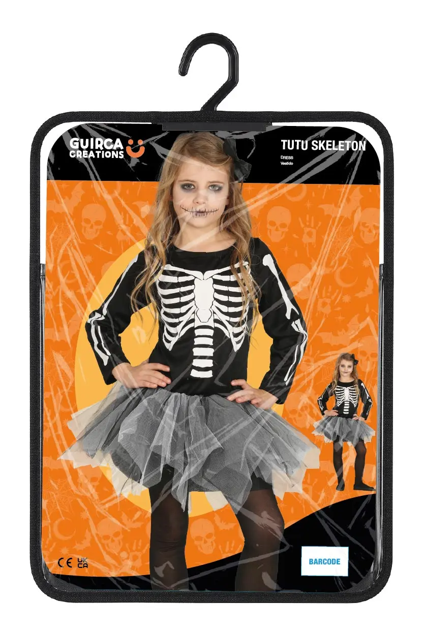 Skelet med tutu – kostume til piger
