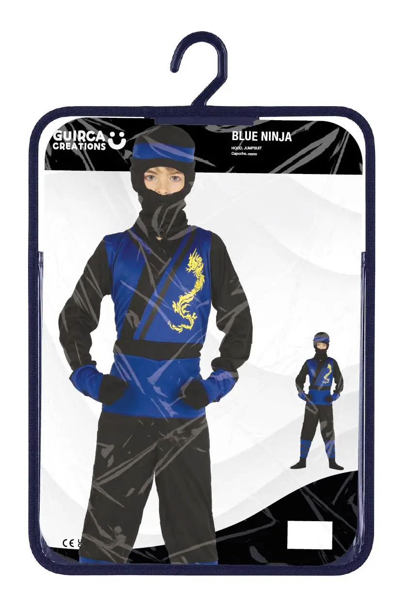 Blå ninja – kostume til drenge