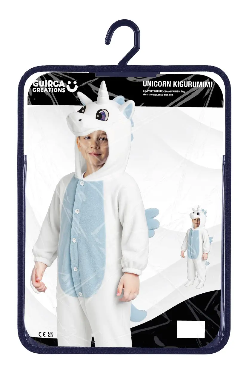 Enhjørning-kigurumi – kostume til børn, hvid
