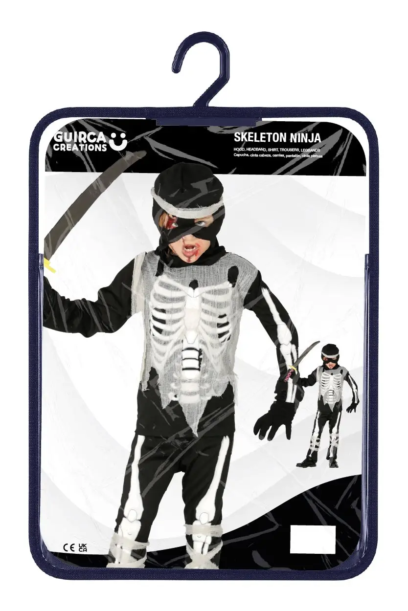 Skeletninja – kostume til drenge