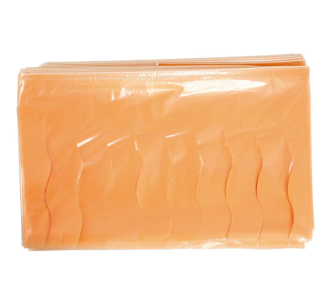 Pose med 25 m frynseguirlande i plastik, orange