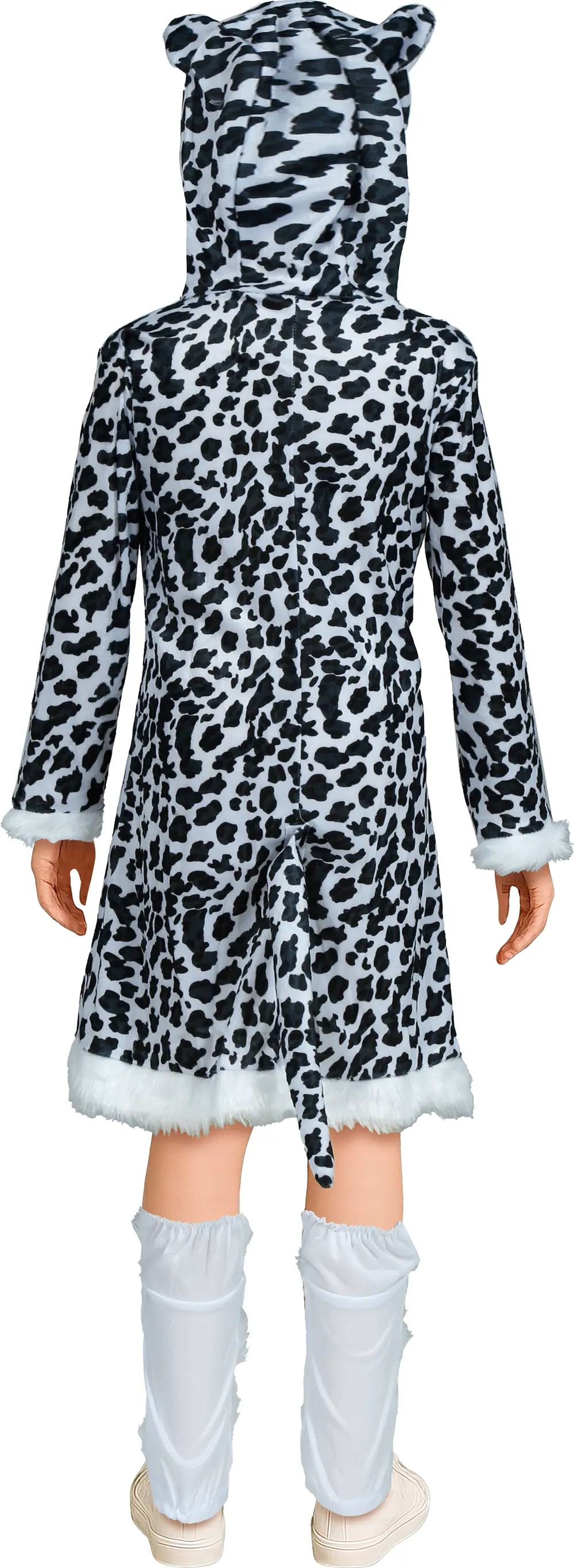 Leopard – kostume til piger, hvid og sort