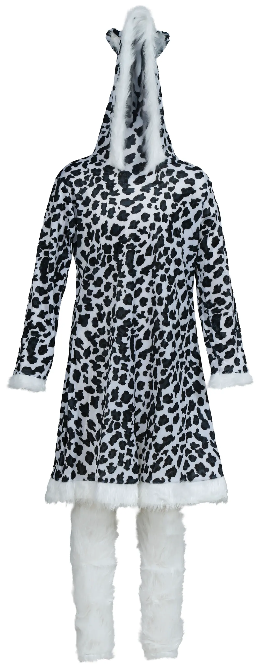 Leopard – kostume til piger, hvid og sort
