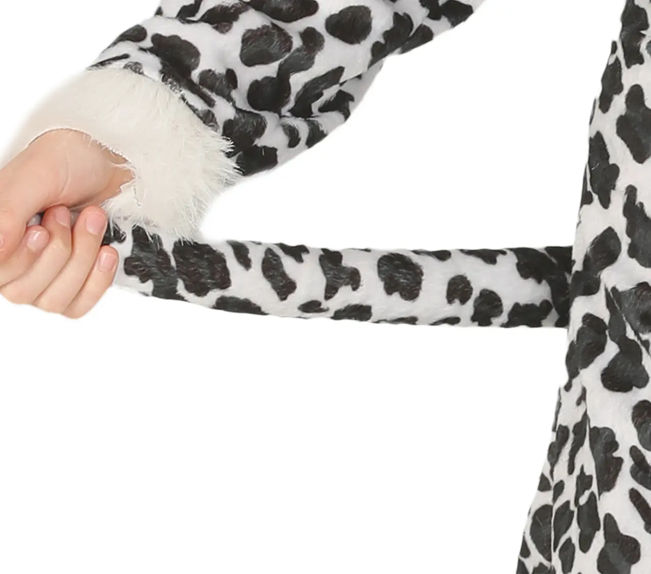 Leopard – kostume til piger, hvid og sort