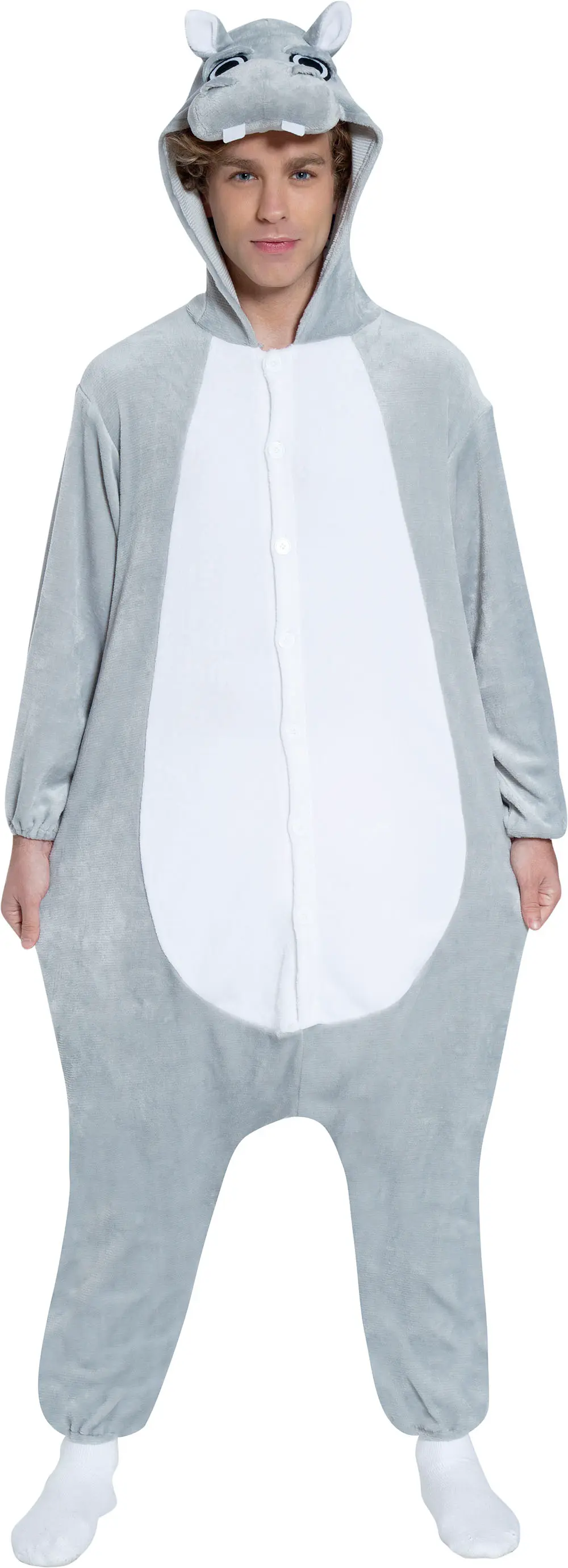 Flodhest-kigurumi – kostume til voksne