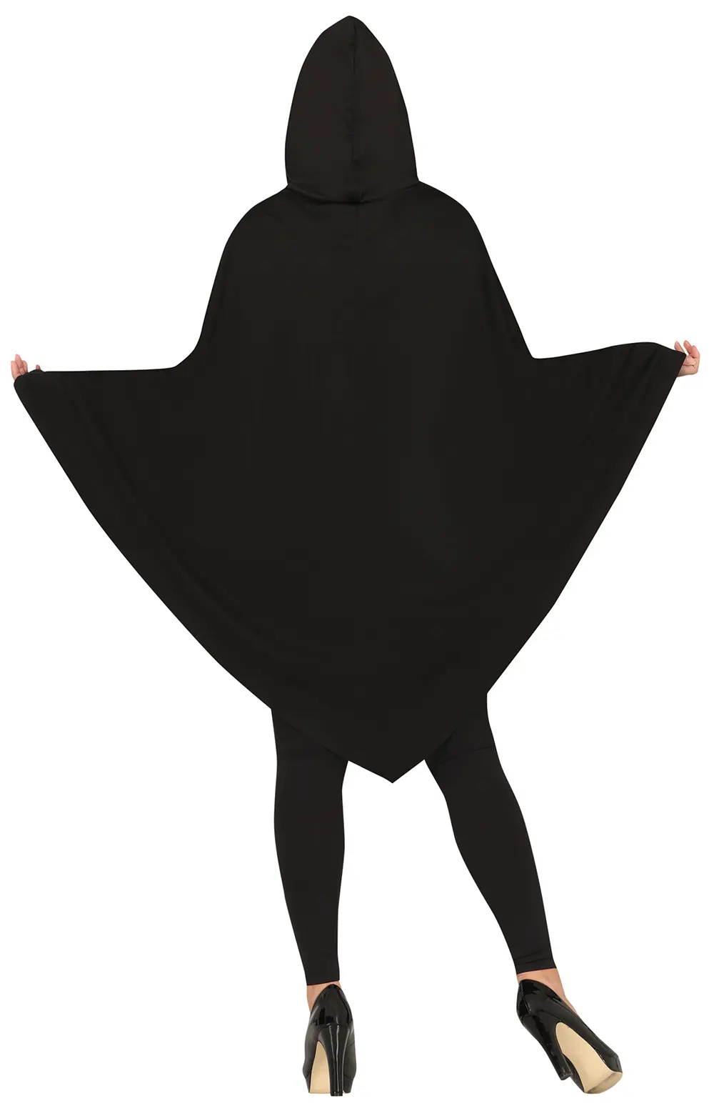 Catrina-poncho – kostume til damer, sort