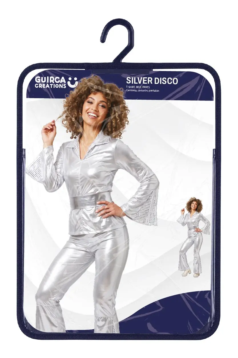 Sølvfarvet disco – kostume til damer