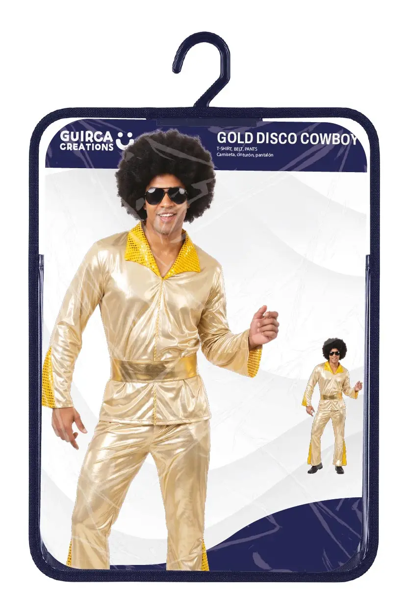 Discocowboy i guld – kostume til herrer