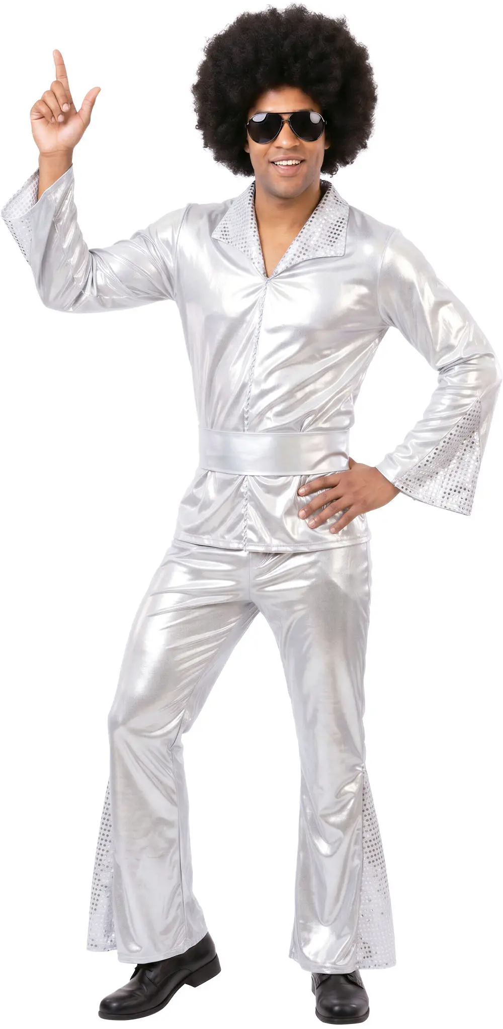 Discocowboy i sølv – kostume til herrer