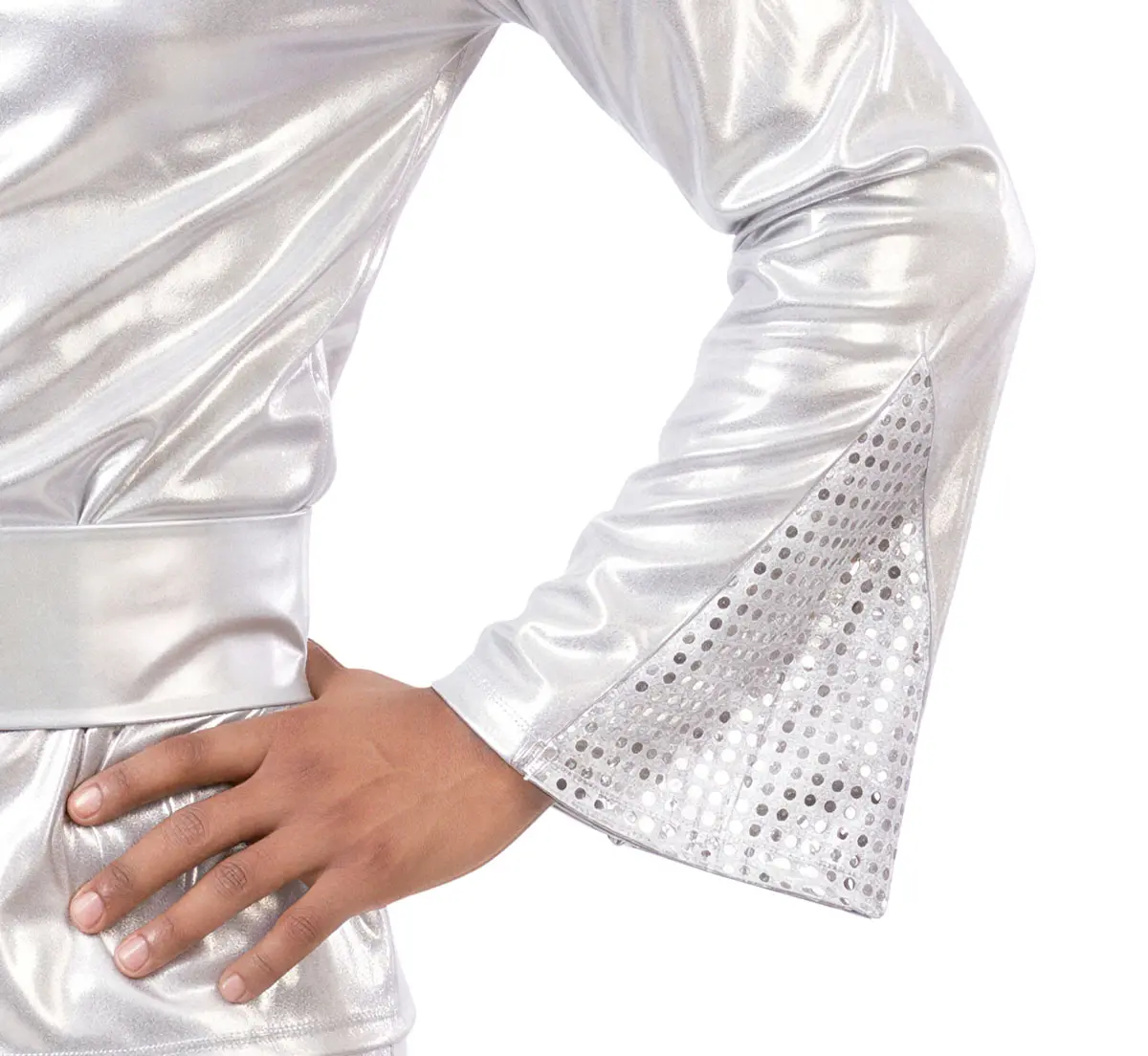 Discocowboy i sølv – kostume til herrer