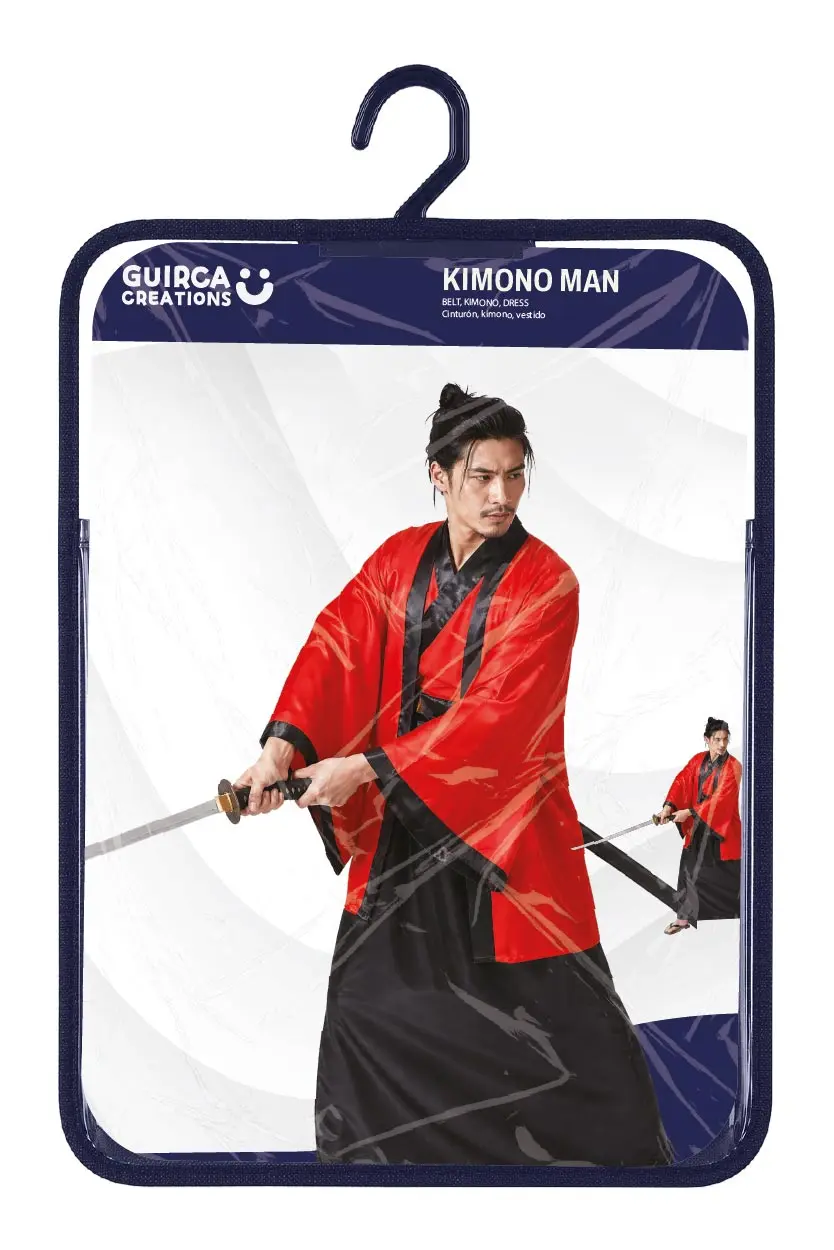 Rød kimono – kostume til herrer