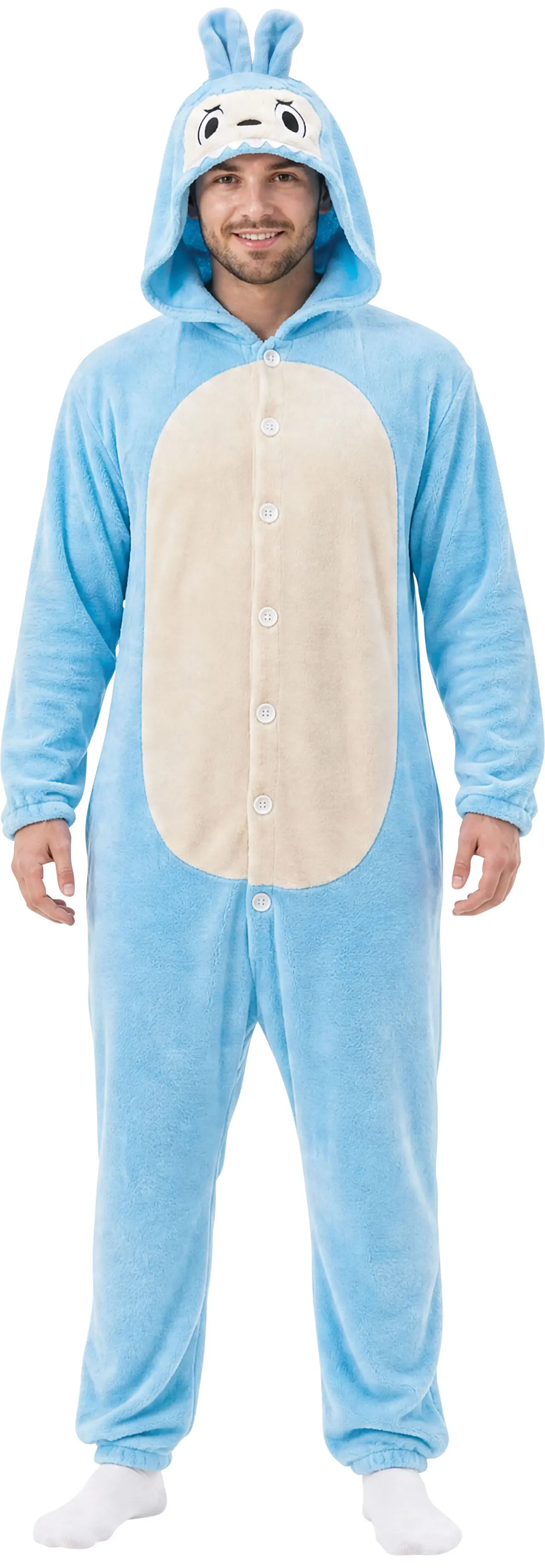 Blå Lulu-monsterpyjamas – kostume til herrer
