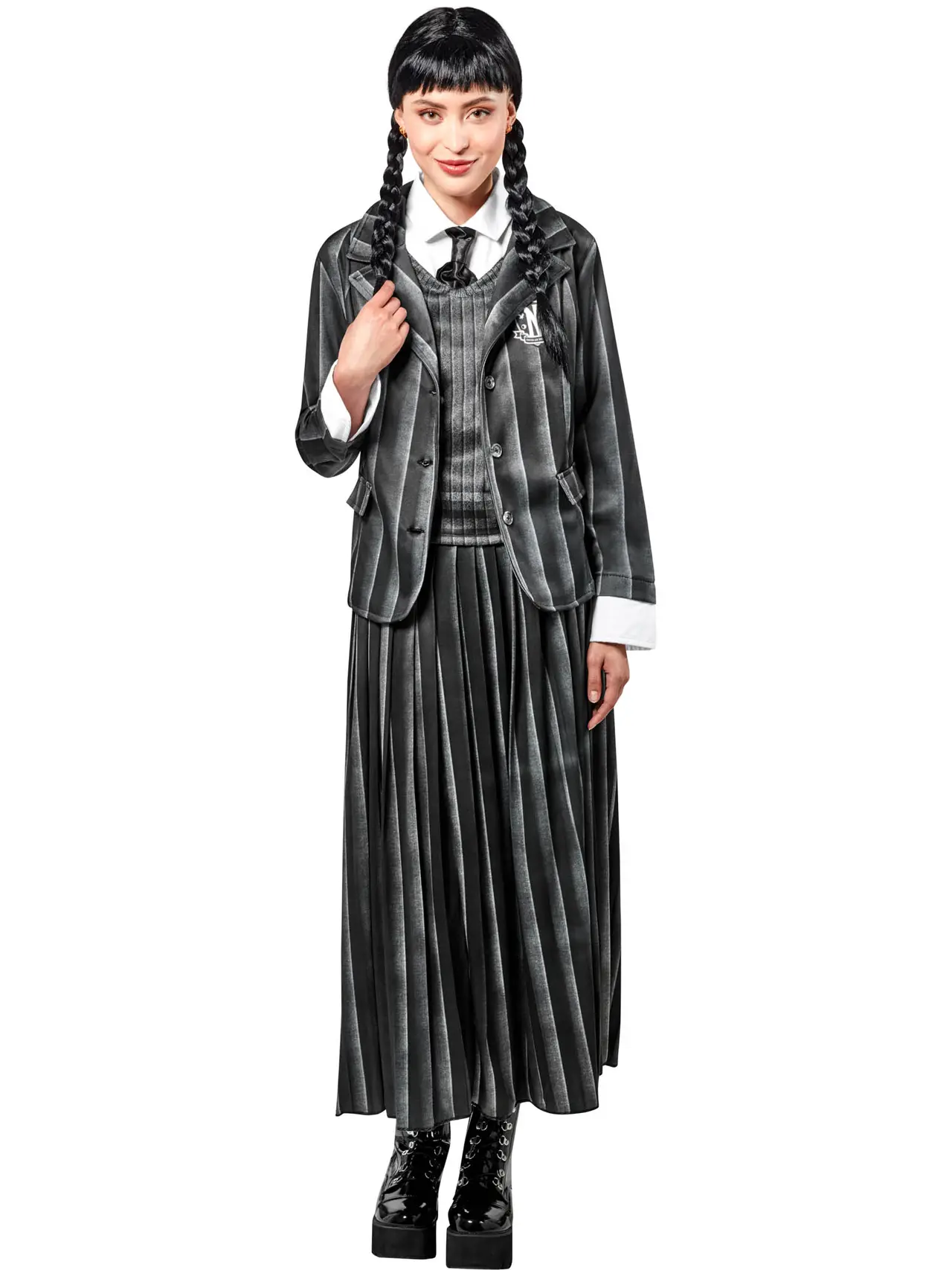 Wednesday Addams skoleuniform Deluxe – kostume til børn og voksne