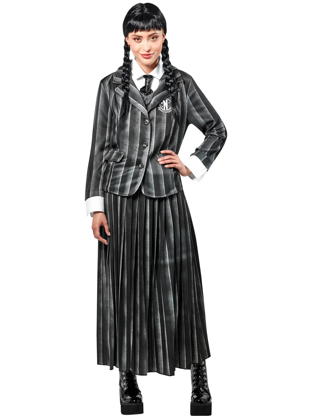 Wednesday Addams skoleuniform Deluxe – kostume til børn og voksne
