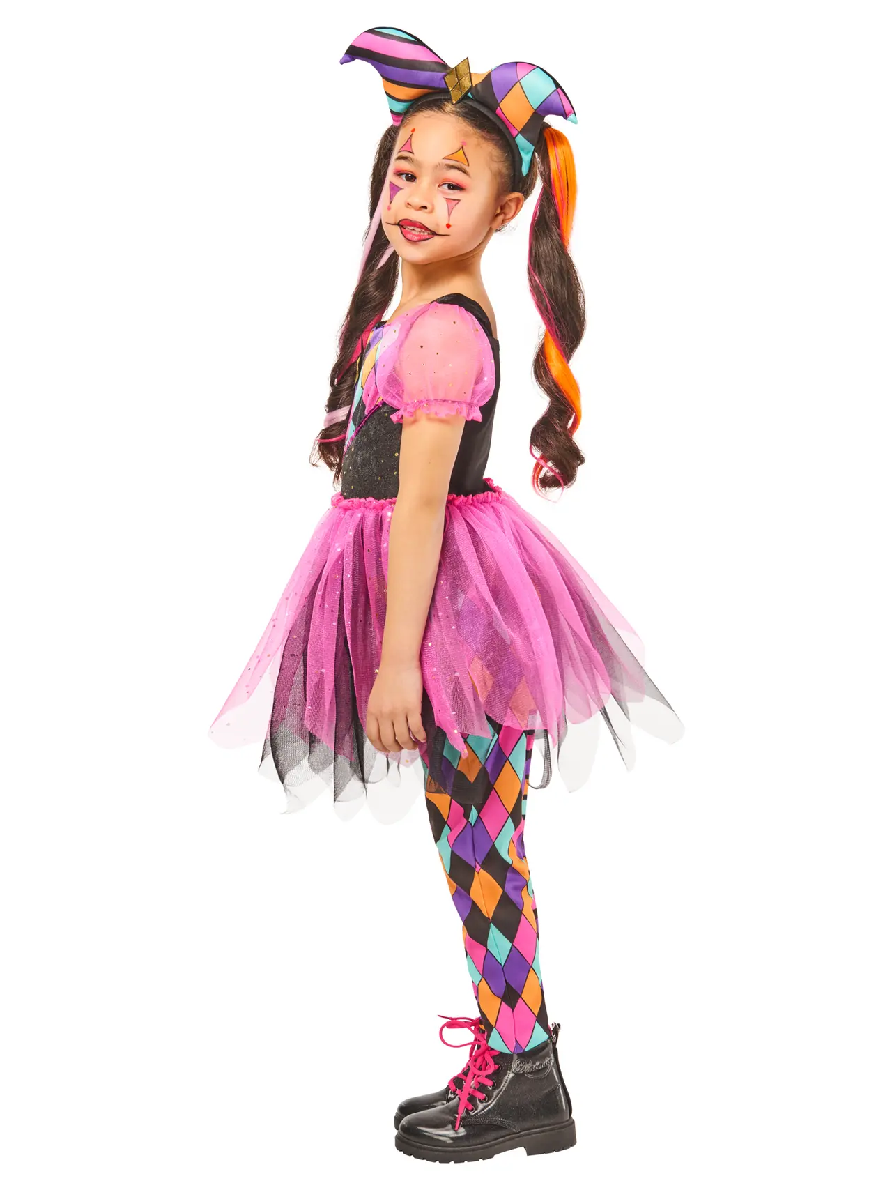 Harlekinpige – kostume til piger
