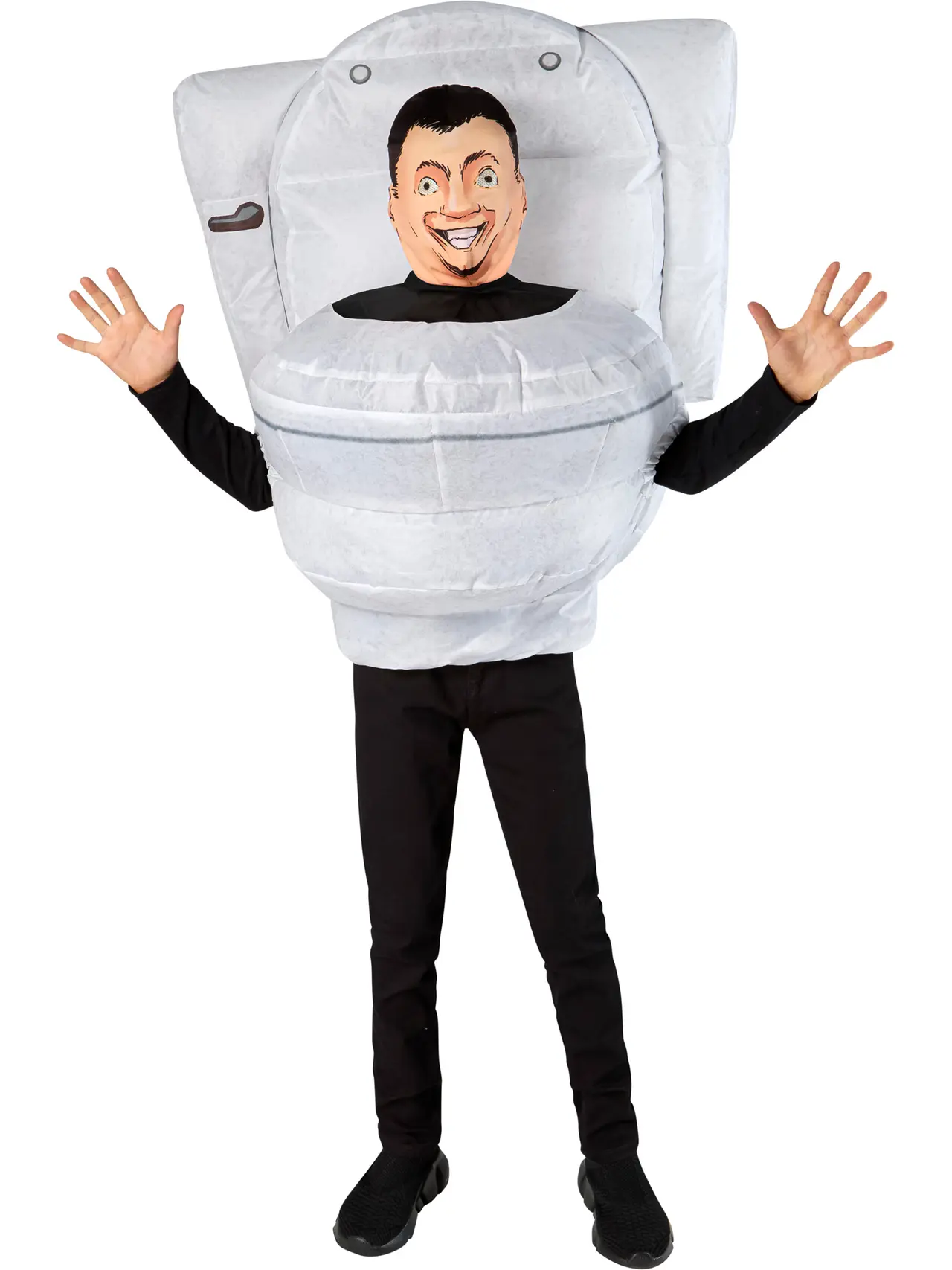 Skibidi Toilet oppusteligt – kostume til børn (model 1001917)