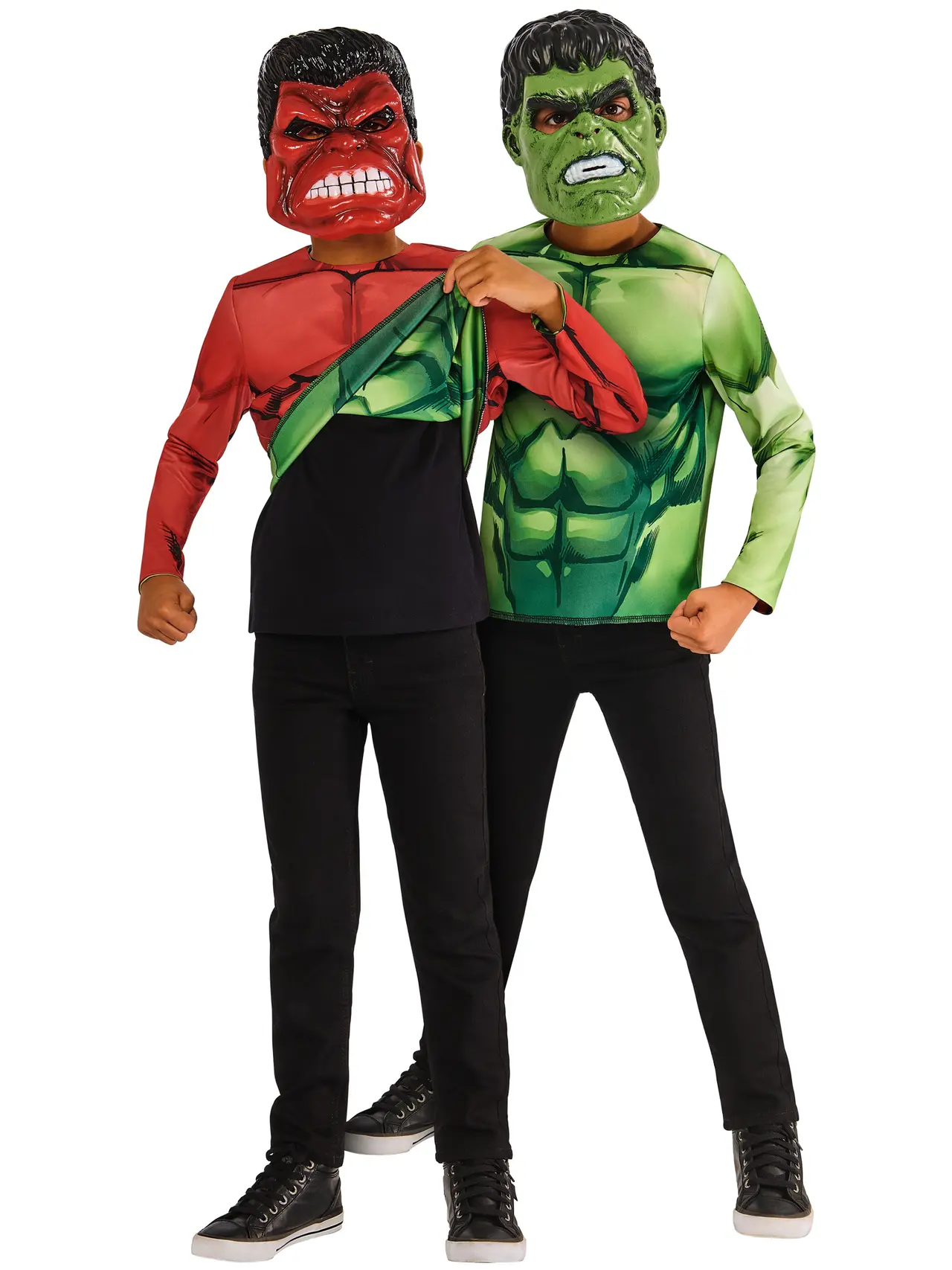 Hulk og Red Hulk vendbar top – kostume til børn