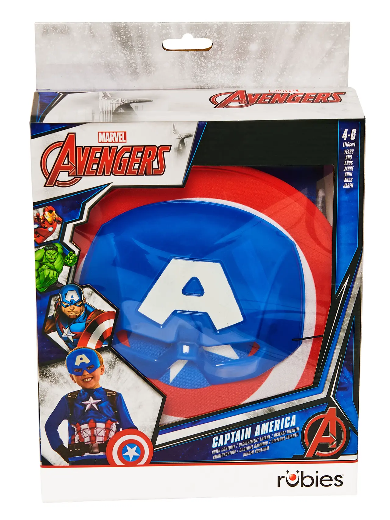 Captain America udklædningssæt – kostume til børn, XS