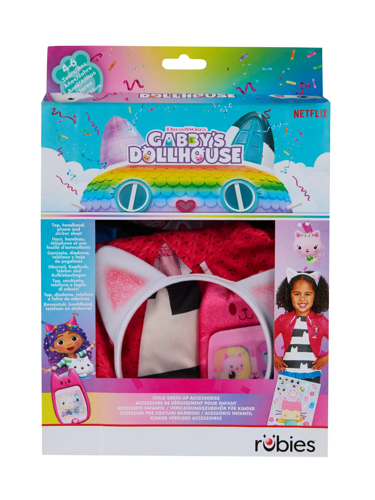 Gabby's Dollhouse-gaveæske – kostume til piger