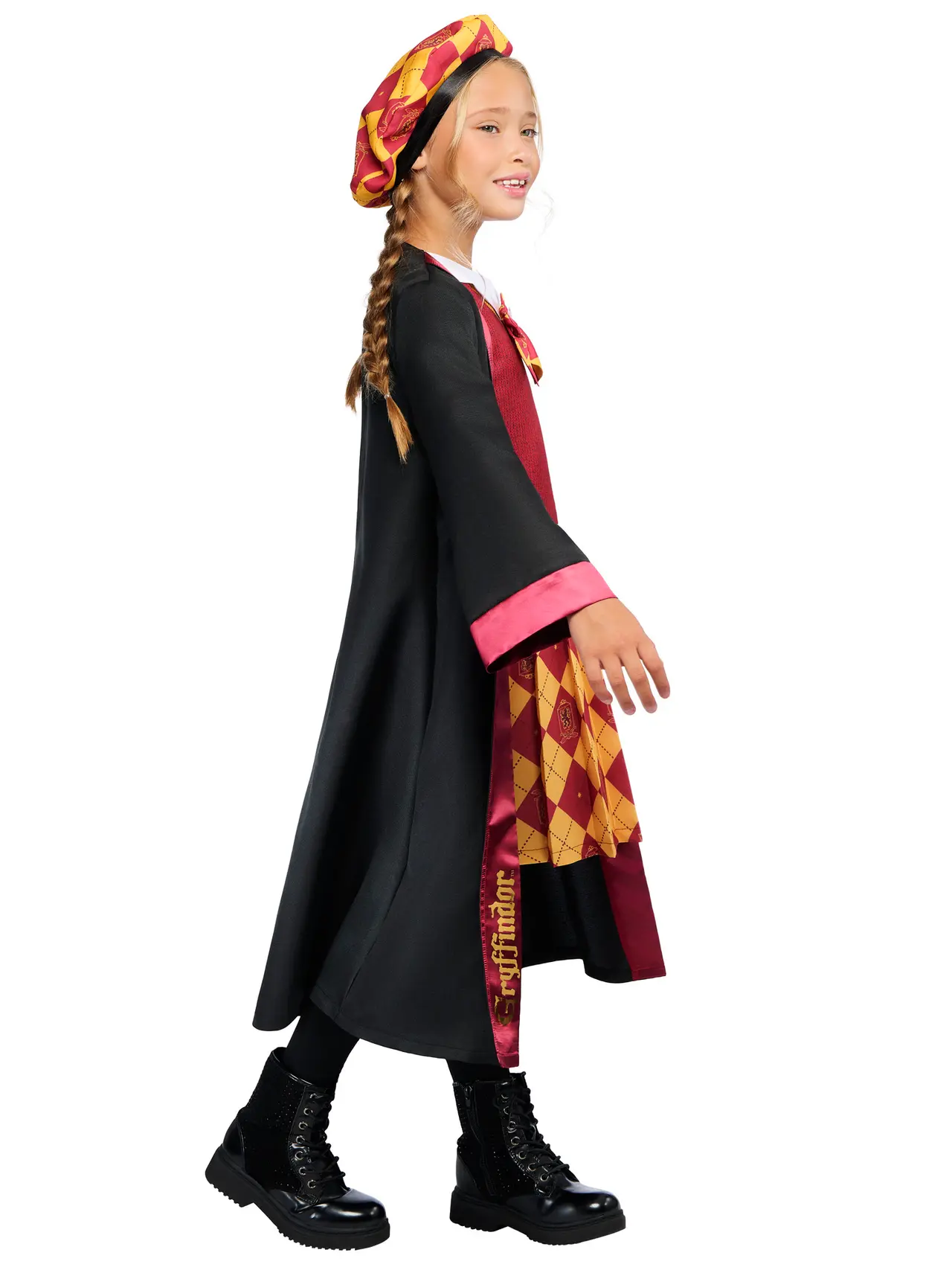 Gryffindor-kjole med kappe deluxe – kostume til piger