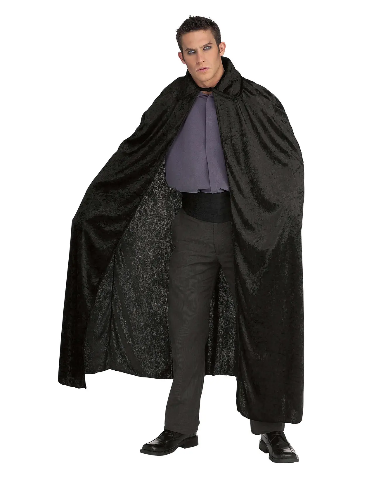 Lang kappe i crushed velvet