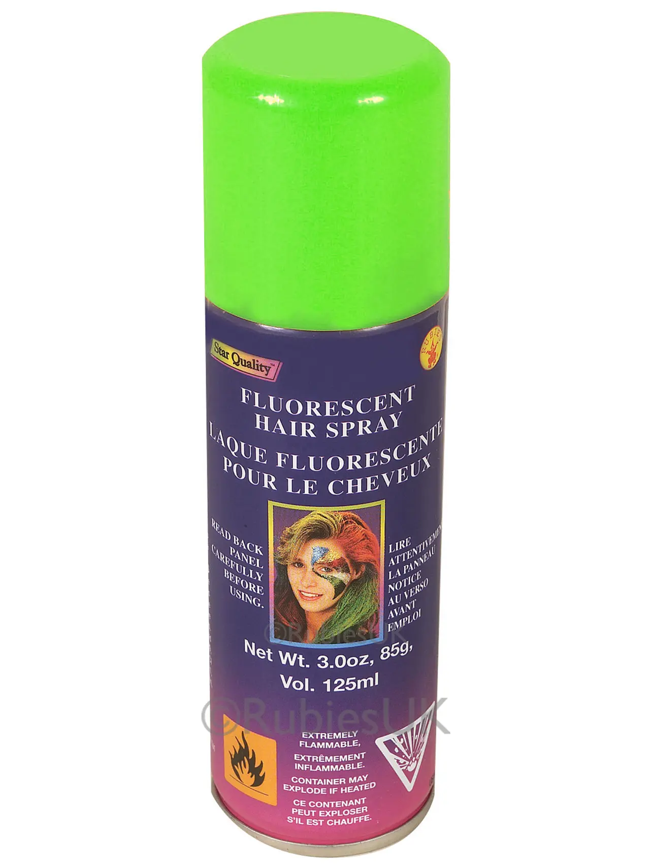 Fluorescerende hårspray, grøn