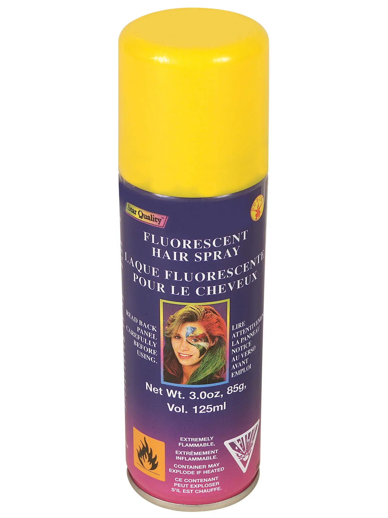 Fluorescerende hårspray, gul