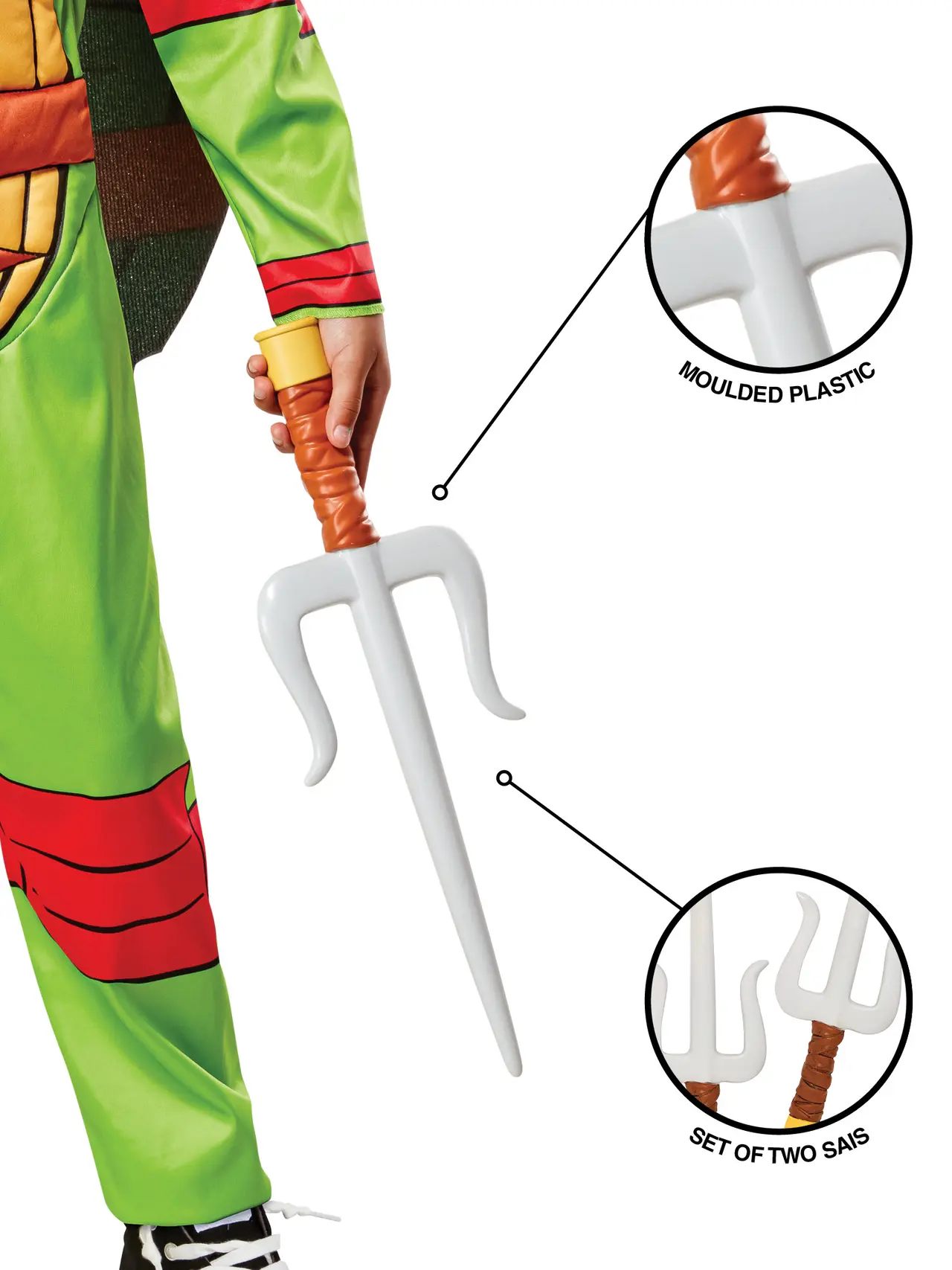 Raphaels sai-dolke, 2 stk. – Ninja Turtles
