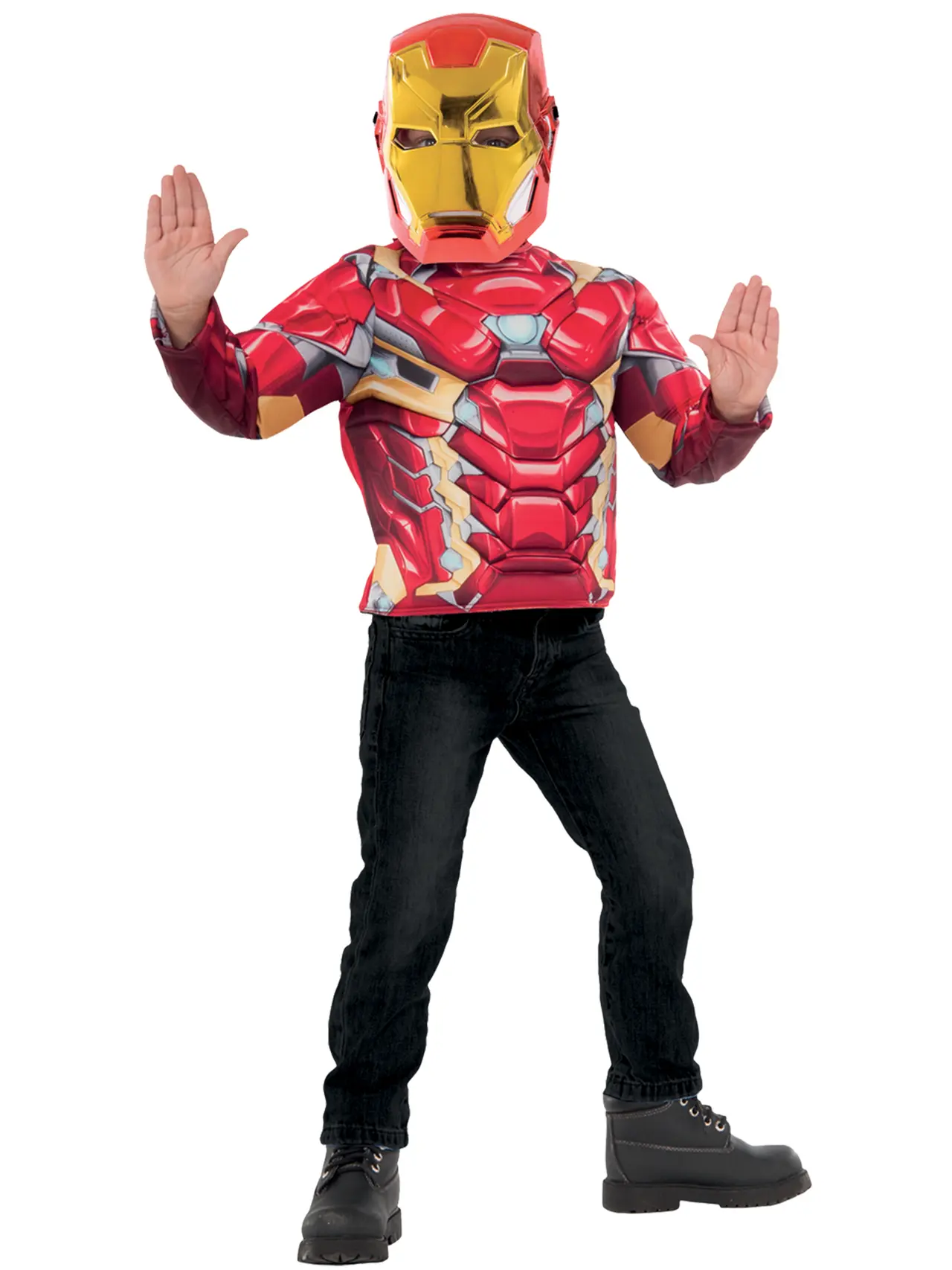 Iron Man top og maske – kostume til børn